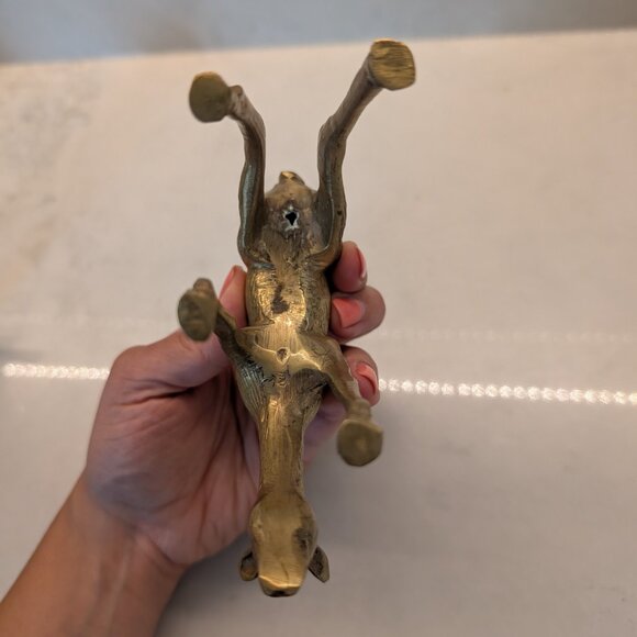 Vintage Brass Deer Figurines - Pair of Does - Picture 9 of 12